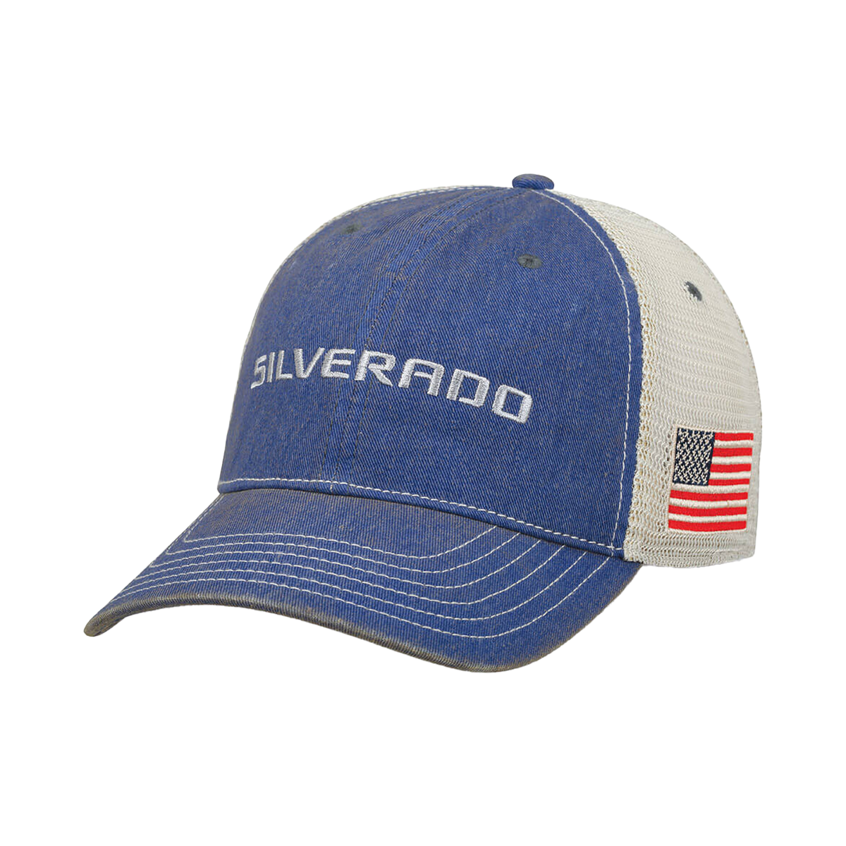 Dark Slate Blue Chevrolet Silverado Denim Soft Mesh Back Cap