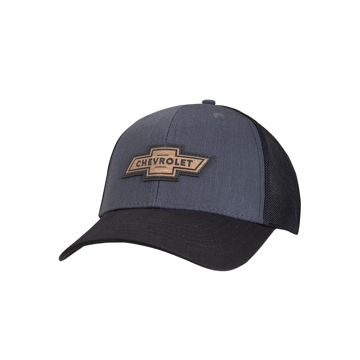Dark Slate Gray Chevrolet Vintage Woodgrain Emblem Cap
