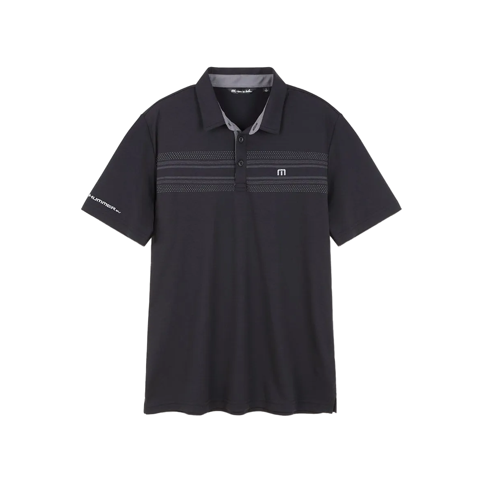 Dark Slate Gray HUMMER EV TravisMathew® Monterey Chest Stripe Polo
