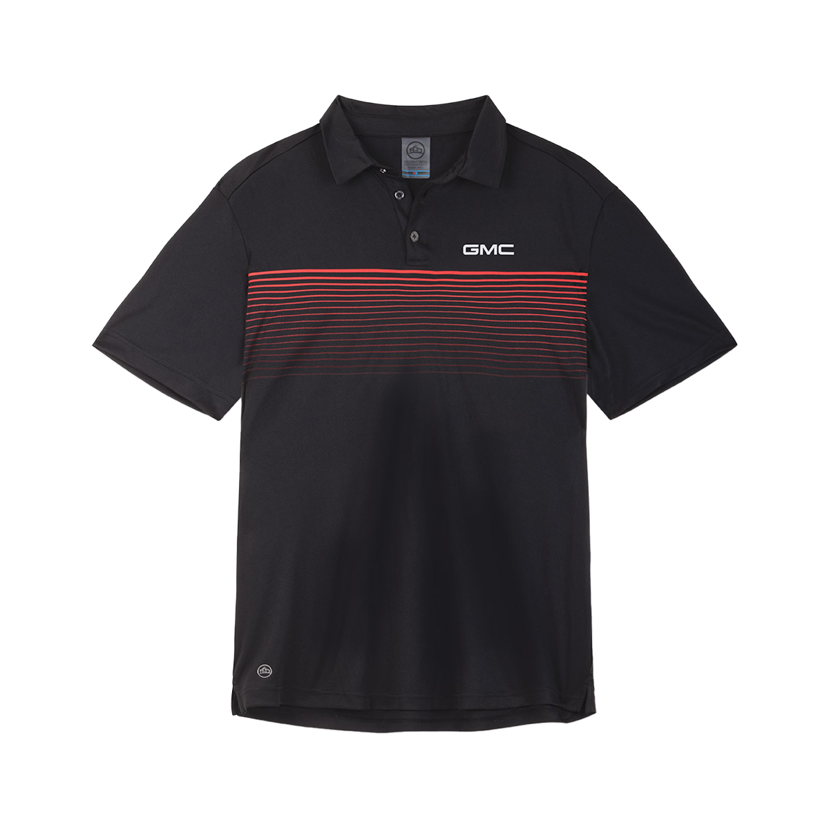 Dark Slate Gray GMC Striped Polo