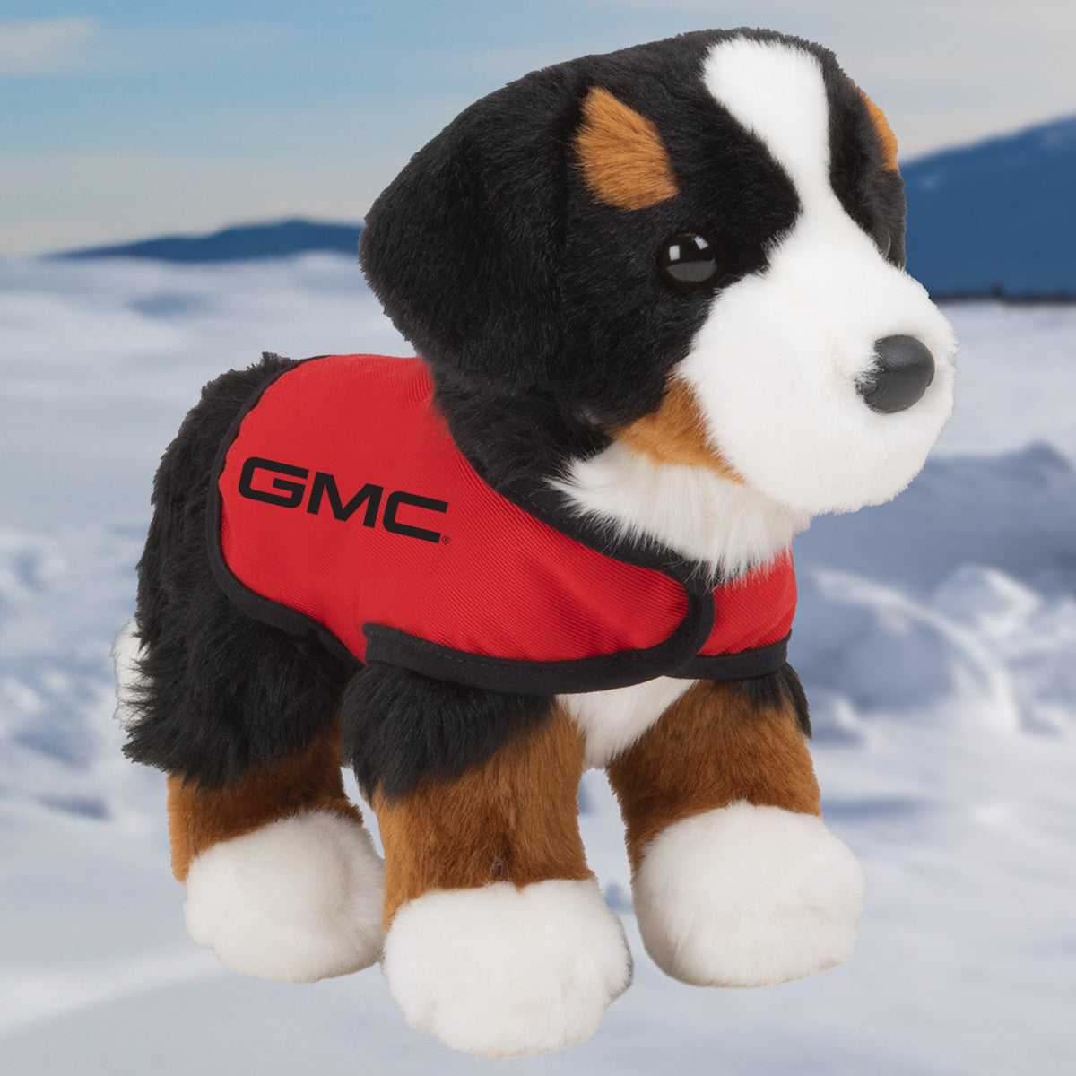 Gray GMC Bernese Mountain Dog Plush