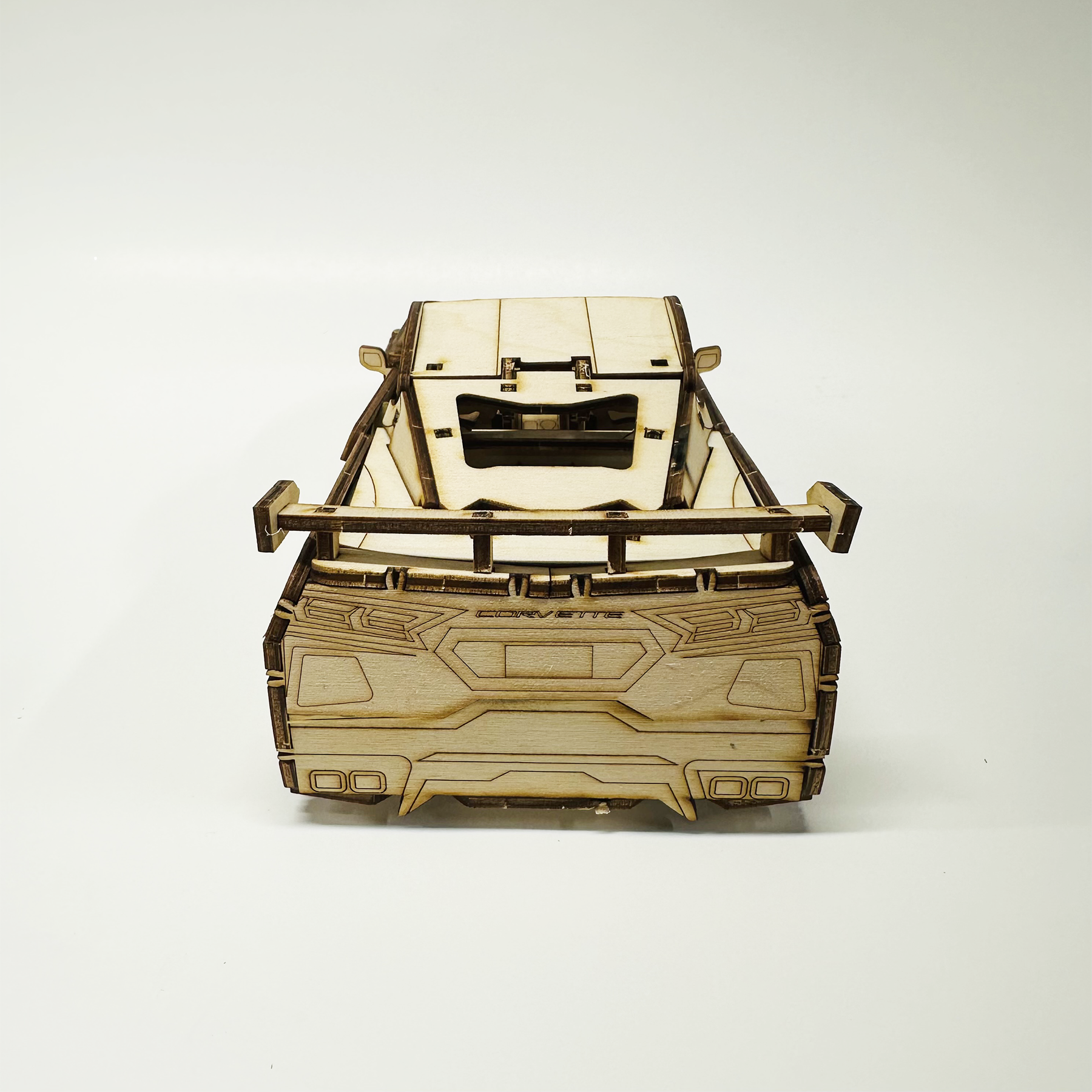 Corvette C8 Snap Together Wooden Model