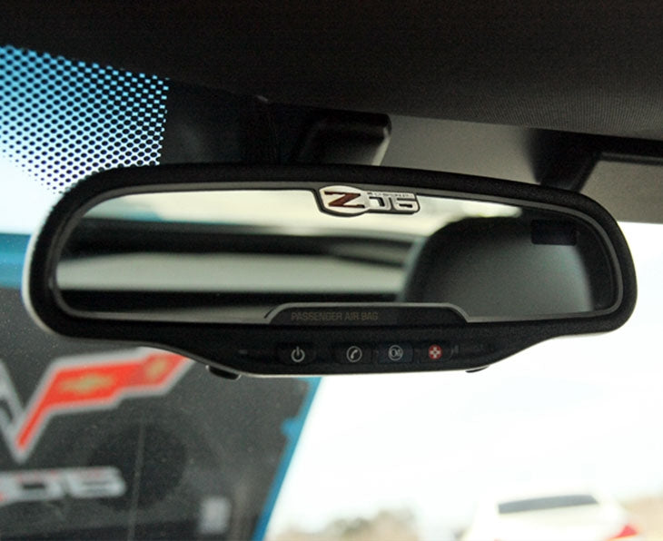 2006-2013 Corvette Z06 - Rear View Mirror Trim Z06 505HP Style [Standard] - Brushed Stainless