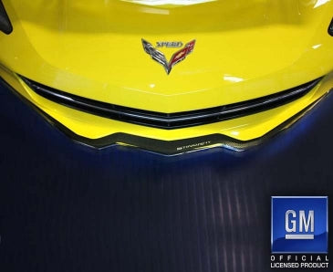 Goldenrod 2014-2019 C7 Corvette - STINGRAY Lettering Front Lip Spoiler - Carbon Fiber/Stainless Steel