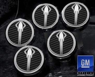 Black 2014-2019 Z06/Z51/C7 Corvette - STINGRAY Emblem Fluid Cap Covers Automatic Transmission 5Pc