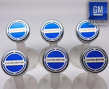 Gray 2014-2019 Z06/Z51/C7 Stingray - CORVETTE Style Fluid Cap Covers 6Pc Manual Transmission