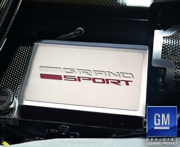 Black 2016-2019 C7 Corvette Grand Sport - Fuse Box Cover Grand Sport Style - Stainless Steel