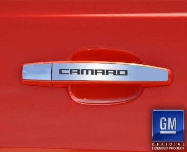2010-2013 Camaro - Exterior Door Handle CAMARO Style Trim 2Pc - Polished Stainless