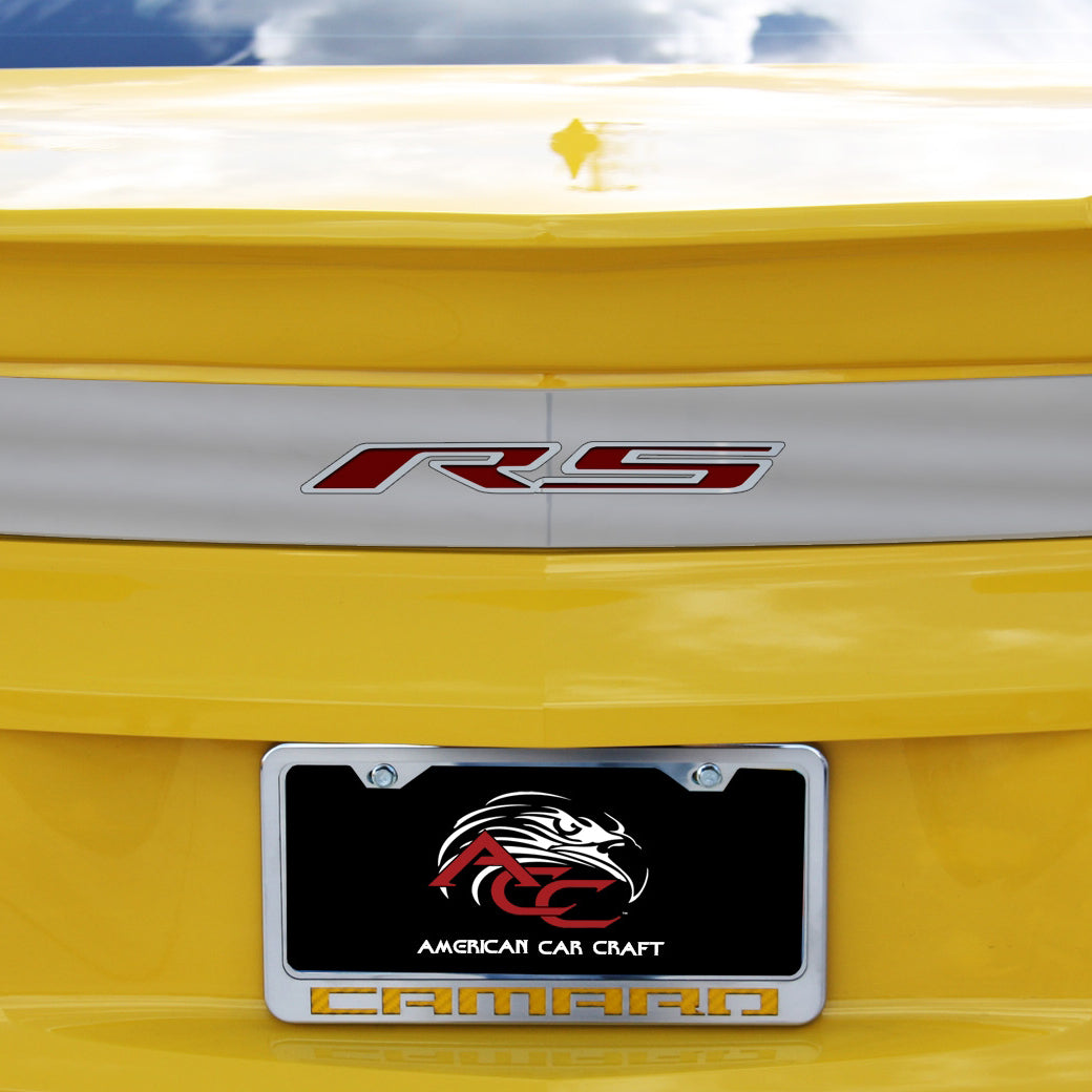 Goldenrod 2010-2013 Camaro RS - RS Trunk Lid Plate - Polished