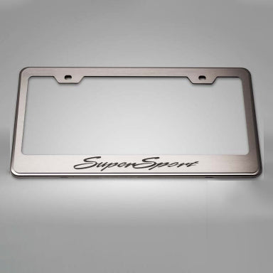 Dark Gray Camaro SS - Etched Super Sport License Plate Frame