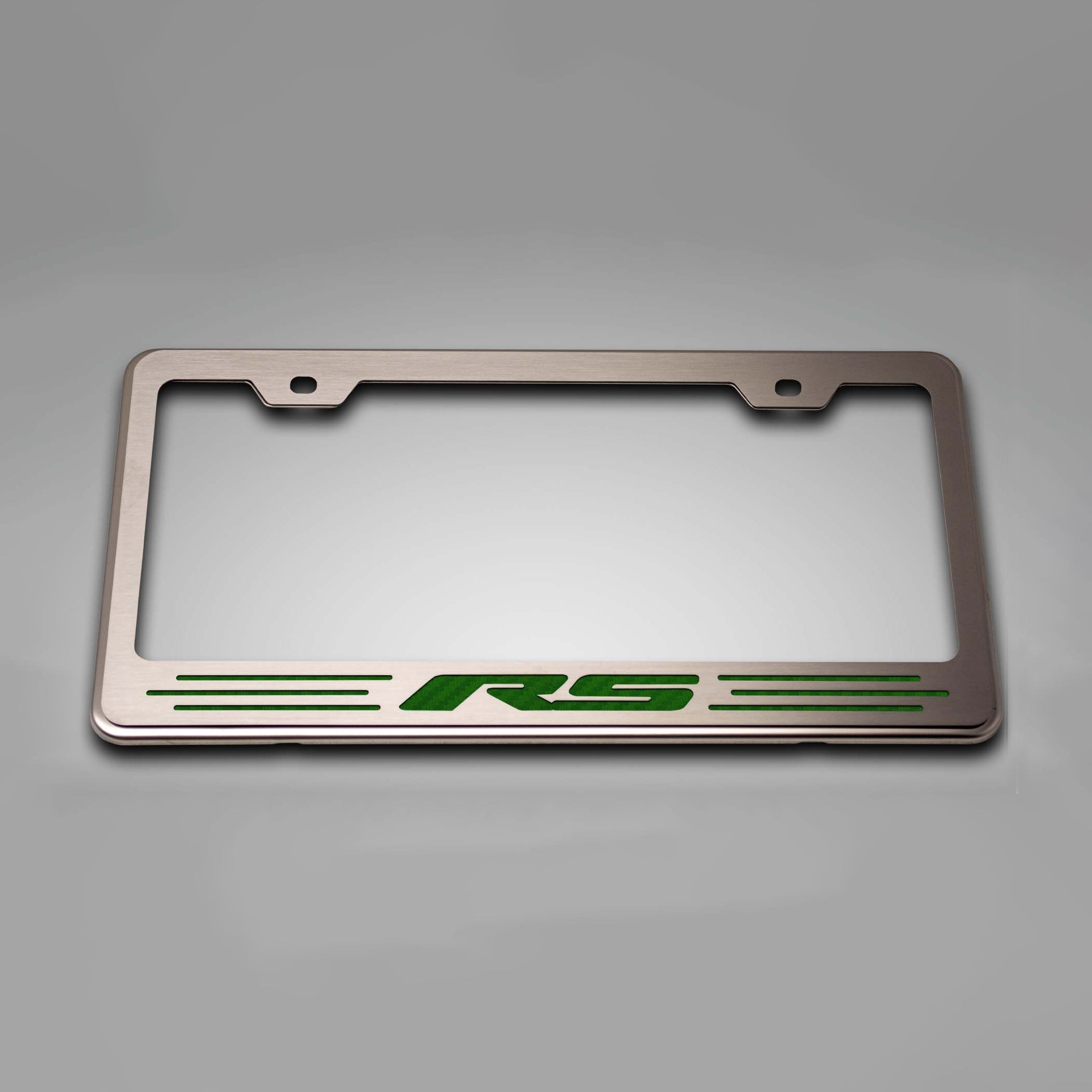 Dark Gray Camaro RS - License Plate Frame with RS Lettering