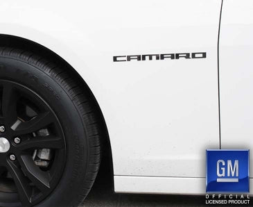 Lavender Camaro Emblems 2pc - Polished Stainless Steel