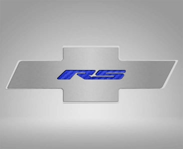 Gray 2010-2015 Camaro RS - Hood Badge RS Emblem for Factory Pad - Stainless Steel
