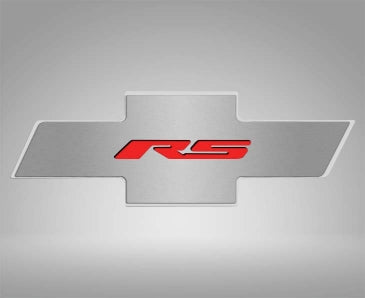 Gray 2010-2015 Camaro RS - Hood Badge RS Emblem for Factory Pad - Stainless Steel