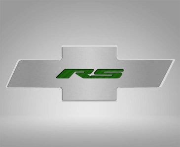 Gray 2010-2015 Camaro RS - Hood Badge RS Emblem for Factory Pad - Stainless Steel
