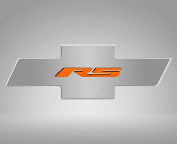 Gray 2010-2015 Camaro RS - Hood Badge RS Emblem for Factory Pad - Stainless Steel