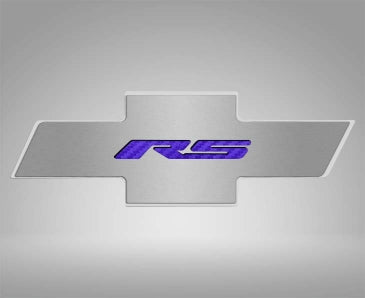 Gray 2010-2015 Camaro RS - Hood Badge RS Emblem for Factory Pad - Stainless Steel