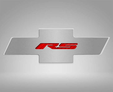 Gray 2010-2015 Camaro RS - Hood Badge RS Emblem for Factory Pad - Stainless Steel
