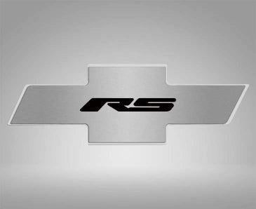 Gray 2010-2015 Camaro RS - Hood Badge RS Emblem for Factory Pad - Stainless Steel