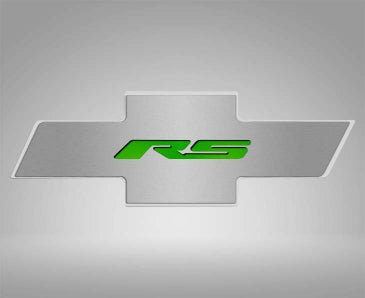 Gray 2010-2015 Camaro RS - Hood Badge RS Emblem for Factory Pad - Stainless Steel