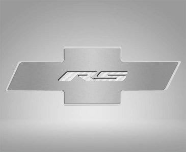 Gray 2010-2015 Camaro RS - Hood Badge RS Emblem for Factory Pad - Stainless Steel