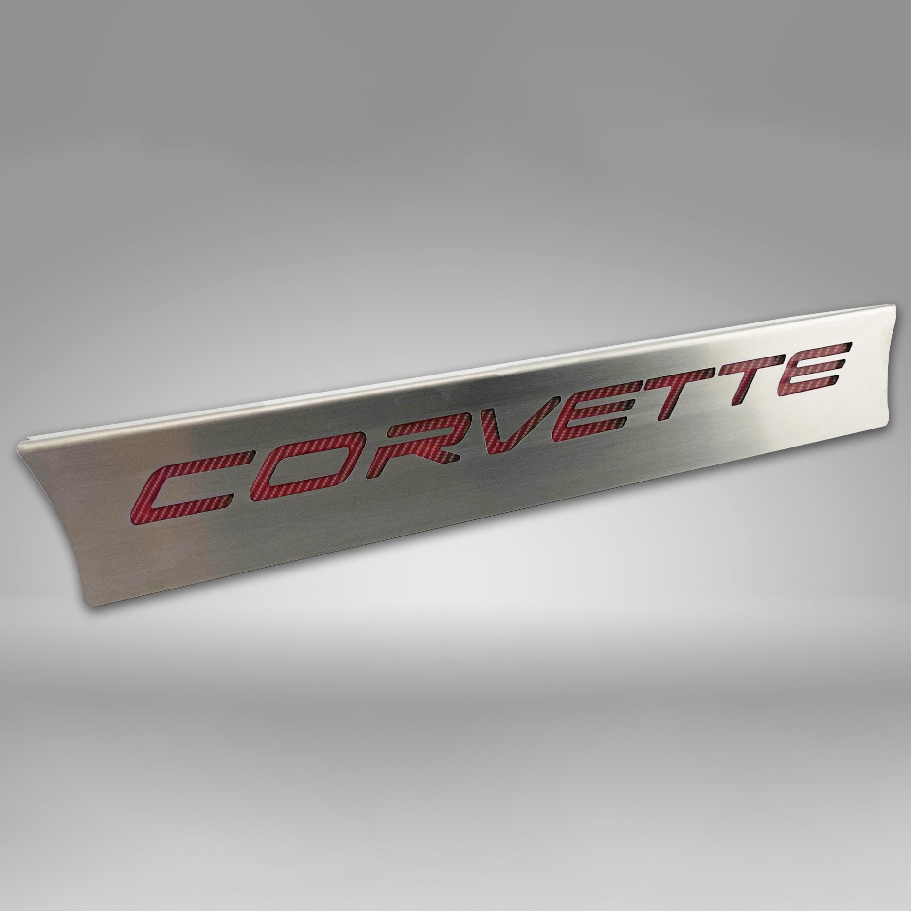 Dark Gray 2020-2024 C8 Corvette Lower Rear Window Accent 'CORVETTE' Style
