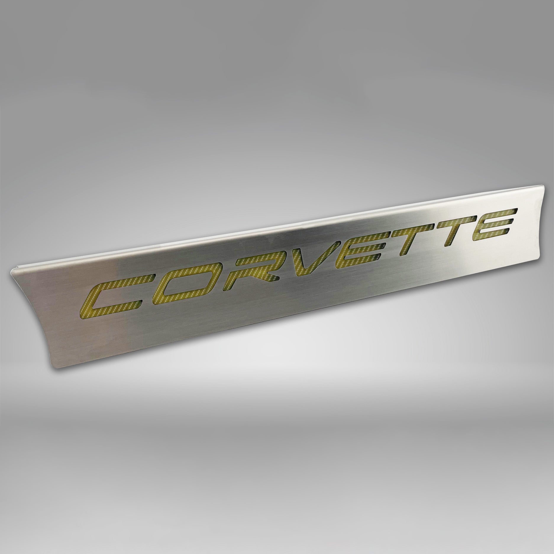 Dark Gray 2020-2024 C8 Corvette Lower Rear Window Accent 'CORVETTE' Style