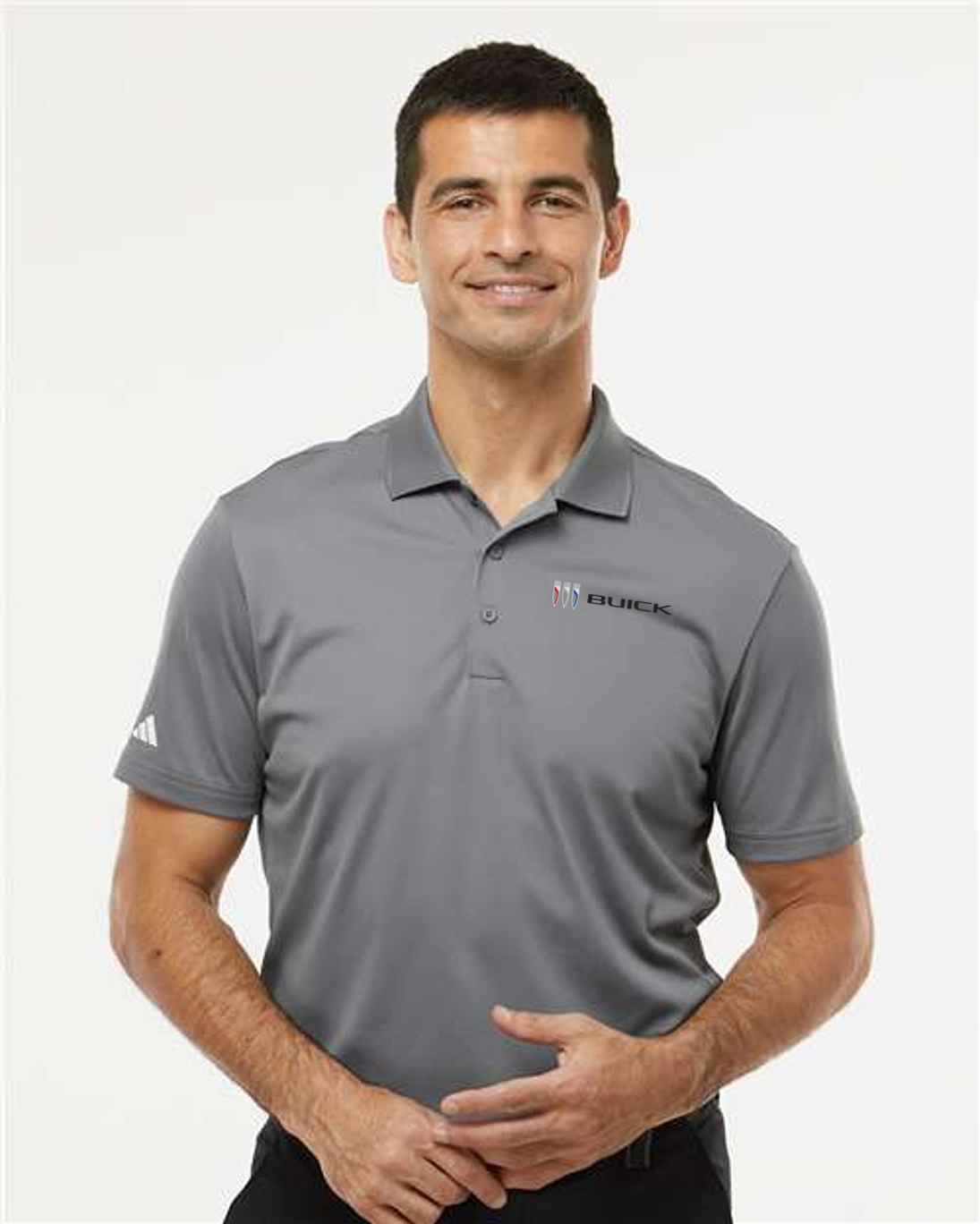 Dark Slate Gray Buick Men's Adidas Polo - Black Logo
