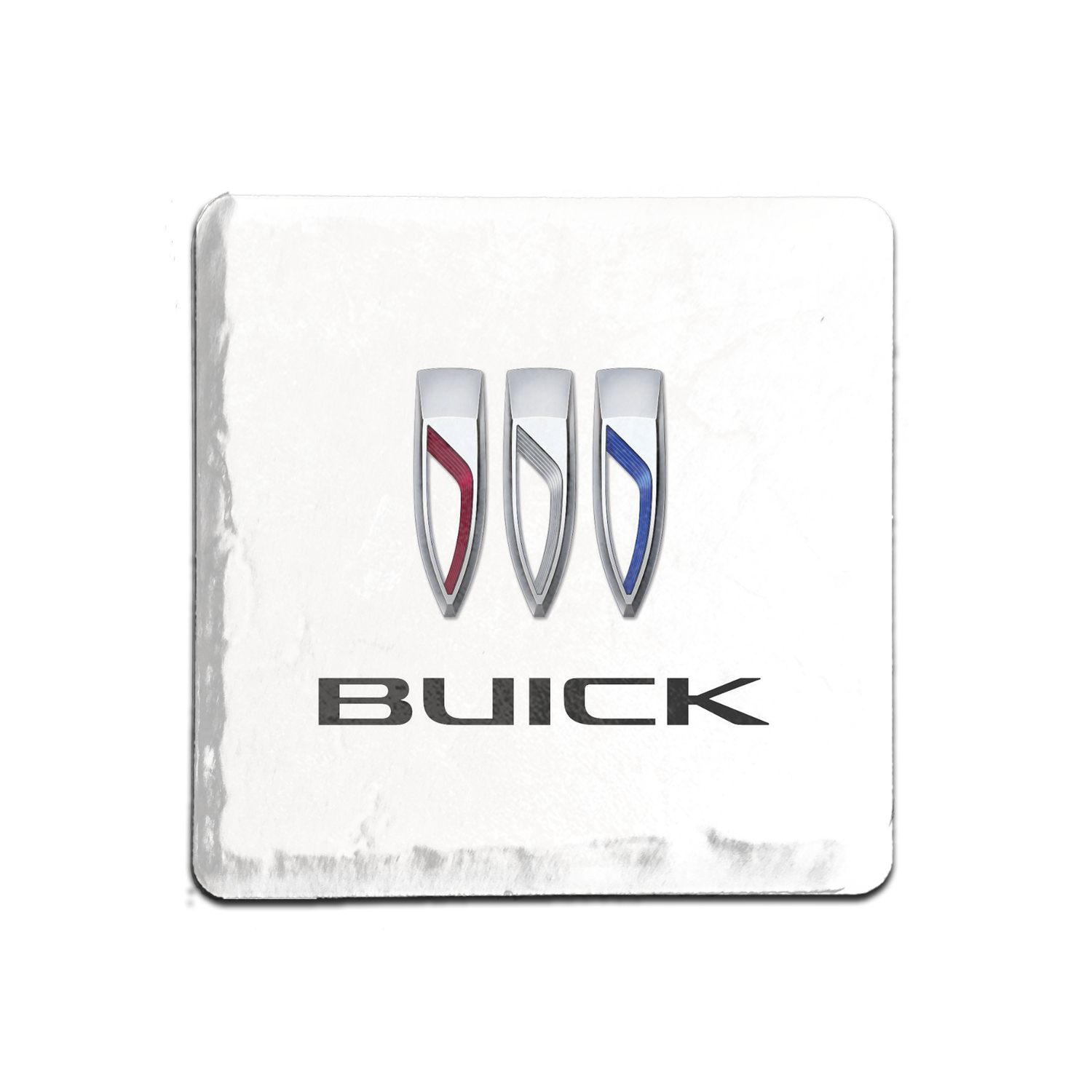 White Smoke Buick Stone Tile Coaster