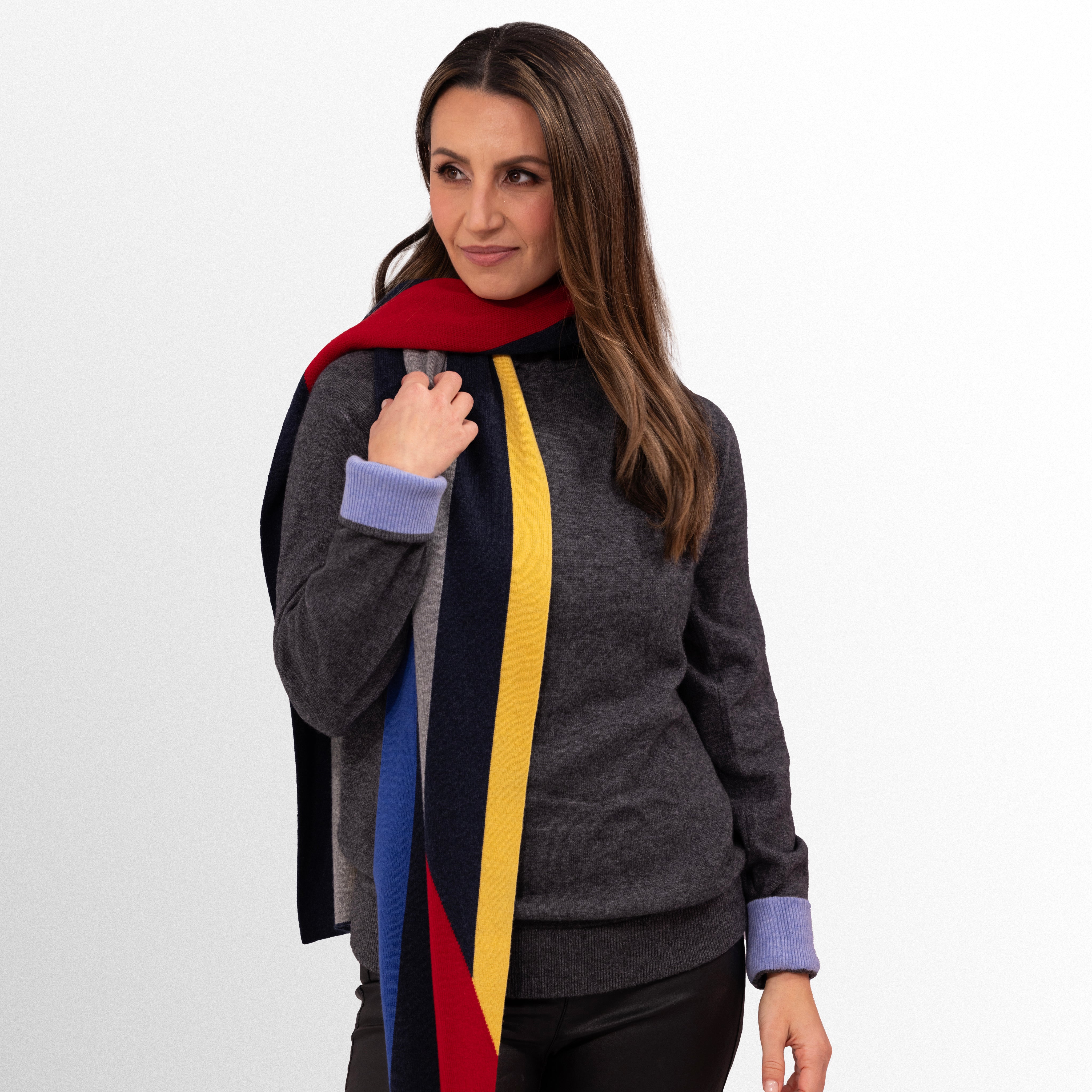 Lavender V-Series Bold Rhombus Scarf
