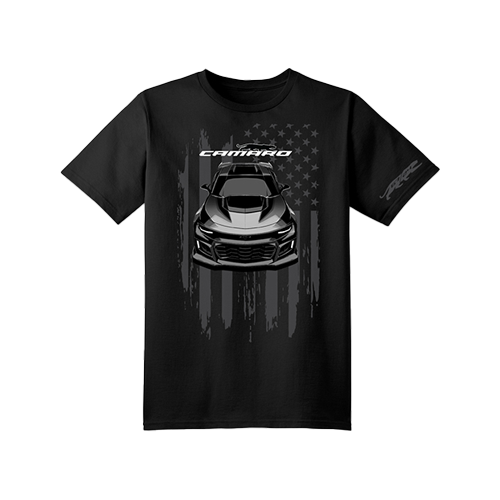 Black Camaro Panther Front View T-Shirt