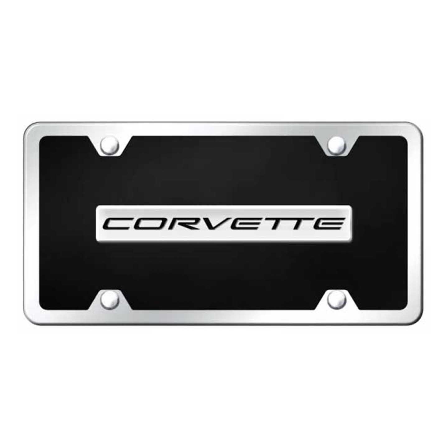 Black Corvette C5 Name Acrylic Kit - Chrome on Black