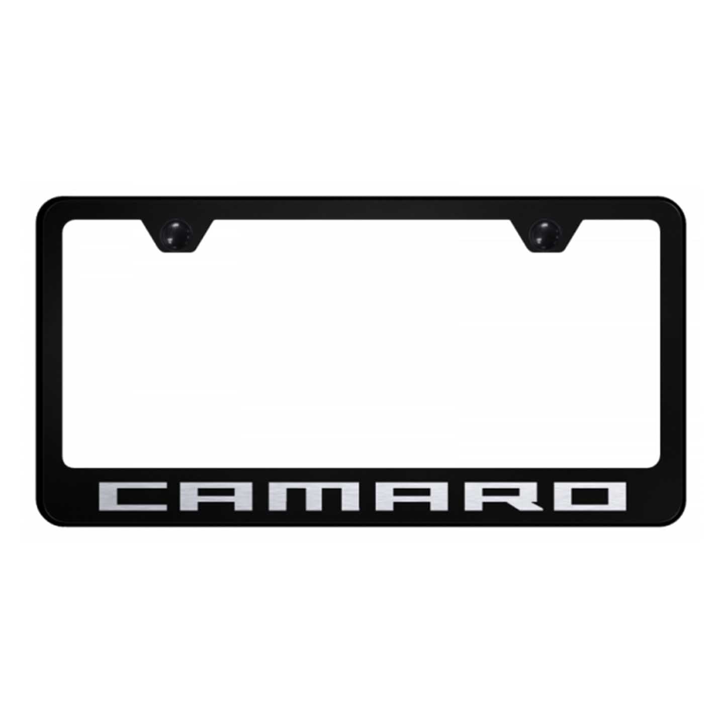Light Gray Camaro Stainless Steel Frame - Laser Etched Black