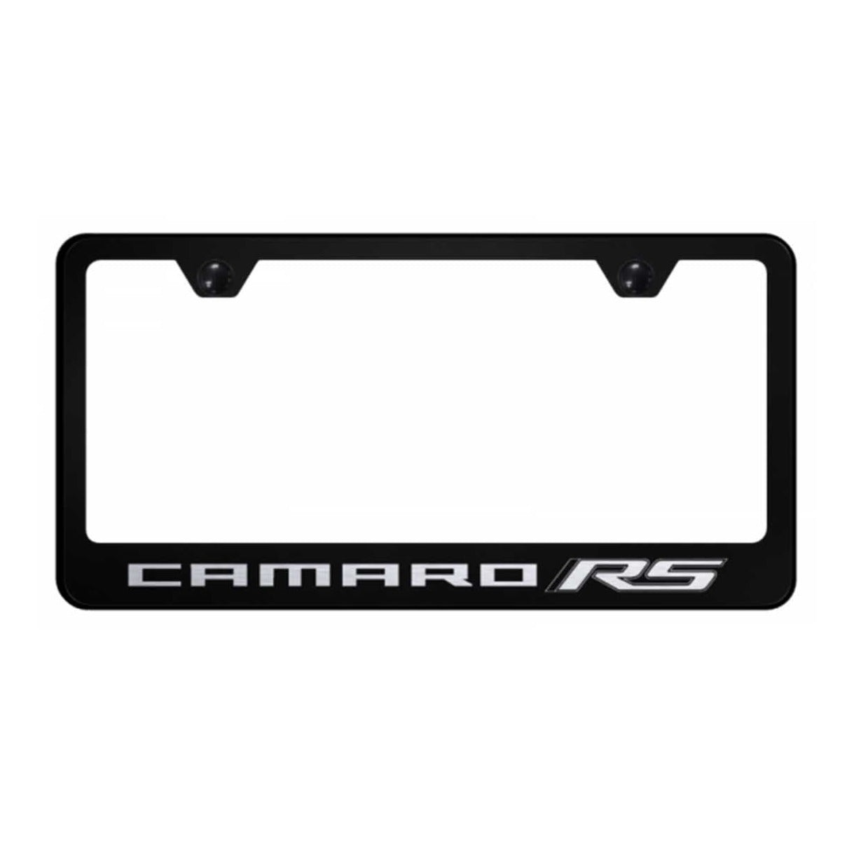 Black Camaro RS Stainless Steel Frame - Laser Etched Black