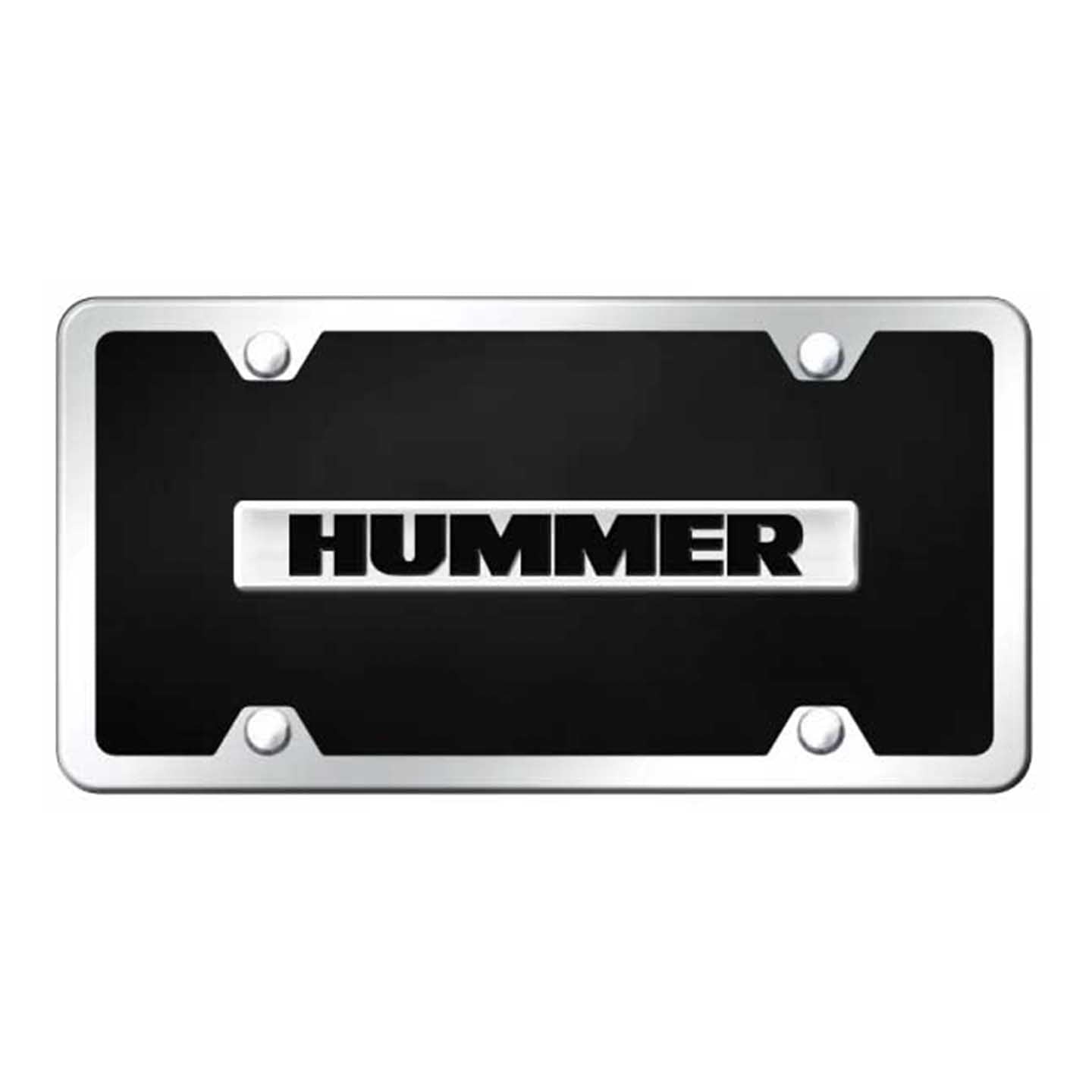 Light Gray Hummer Name Acrylic Kit - Chrome on Black