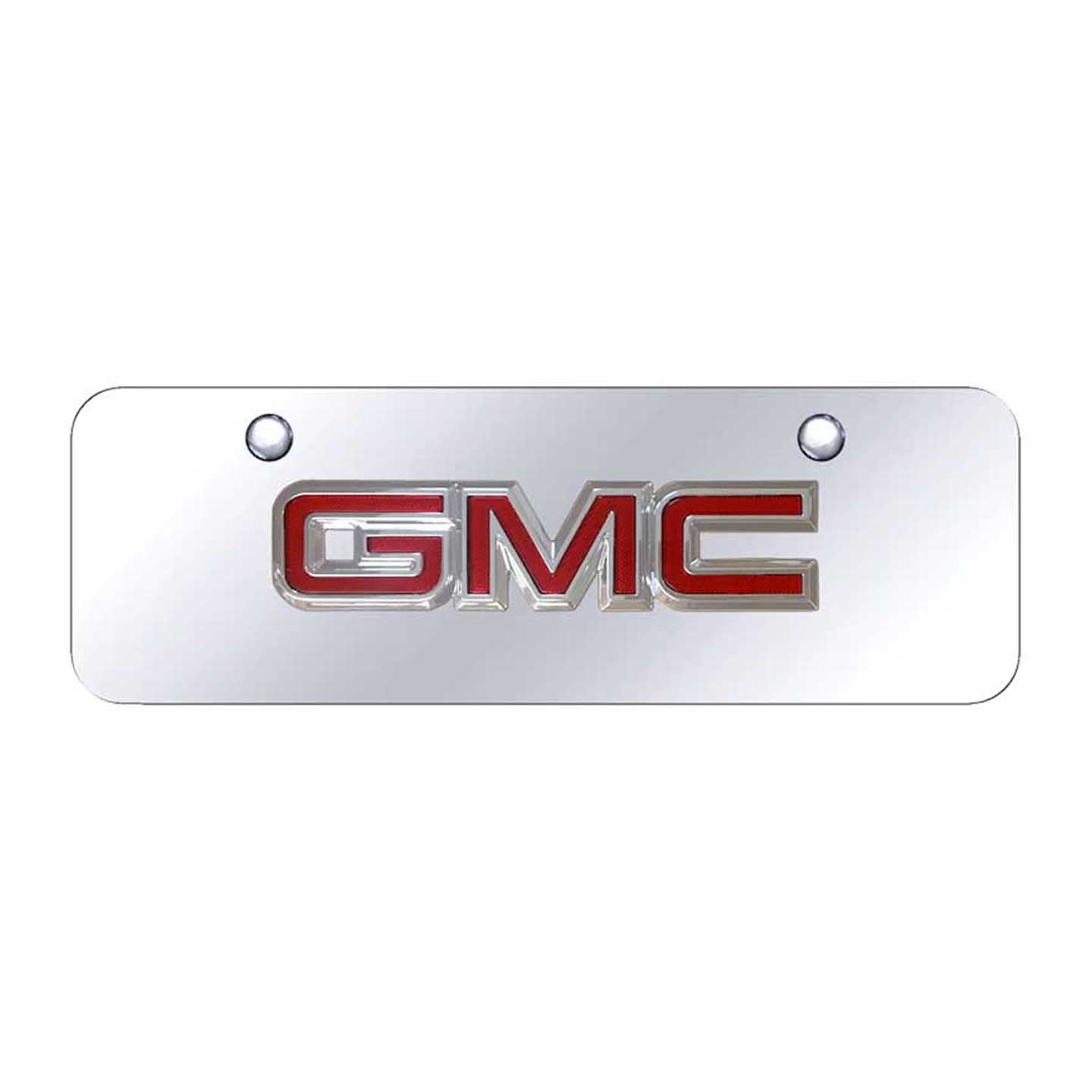 Light Gray GMC OEM Mini Plate - Chrome on Mirrored