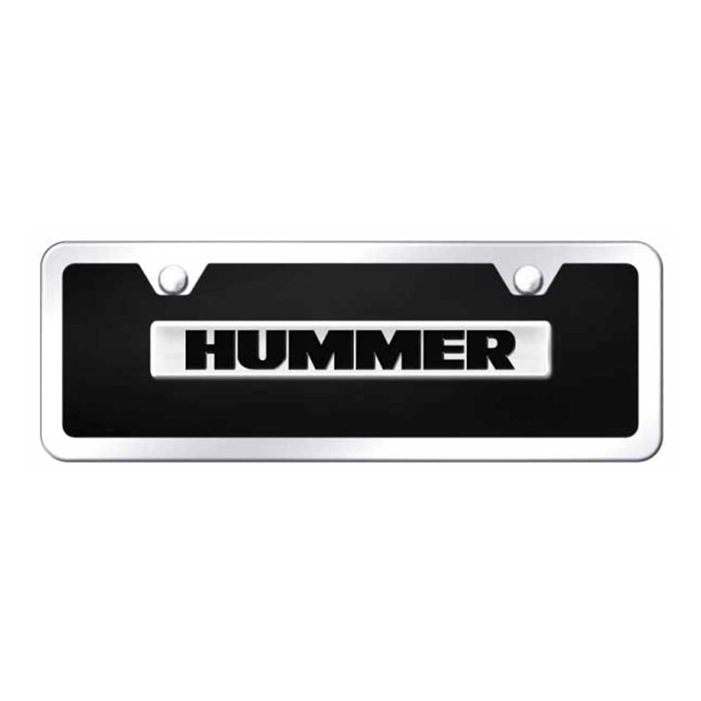 Light Gray Hummer Name Acrylic Mini Kit - Chrome on Black