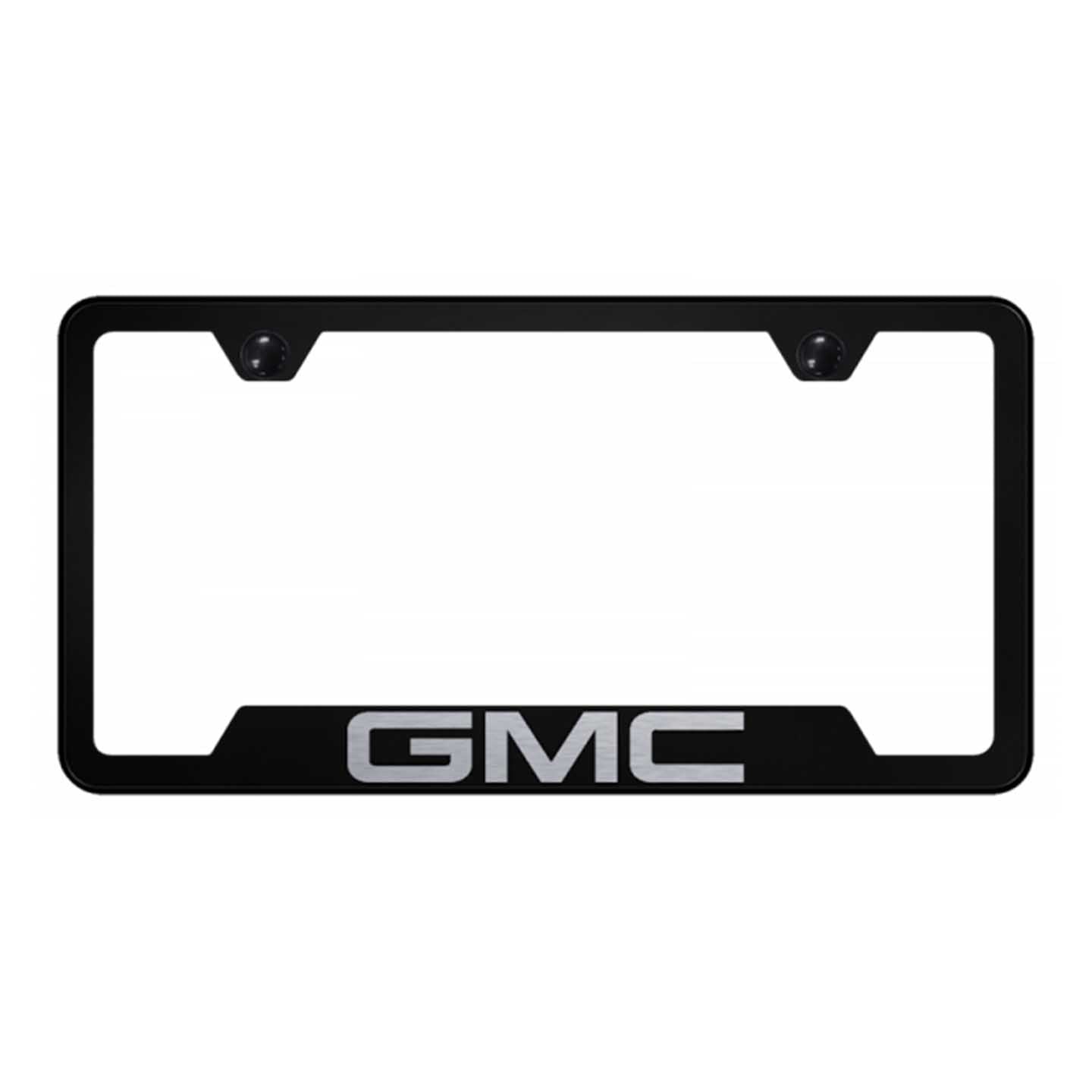 Gray GMC Cut-Out Frame - Laser Etched Black