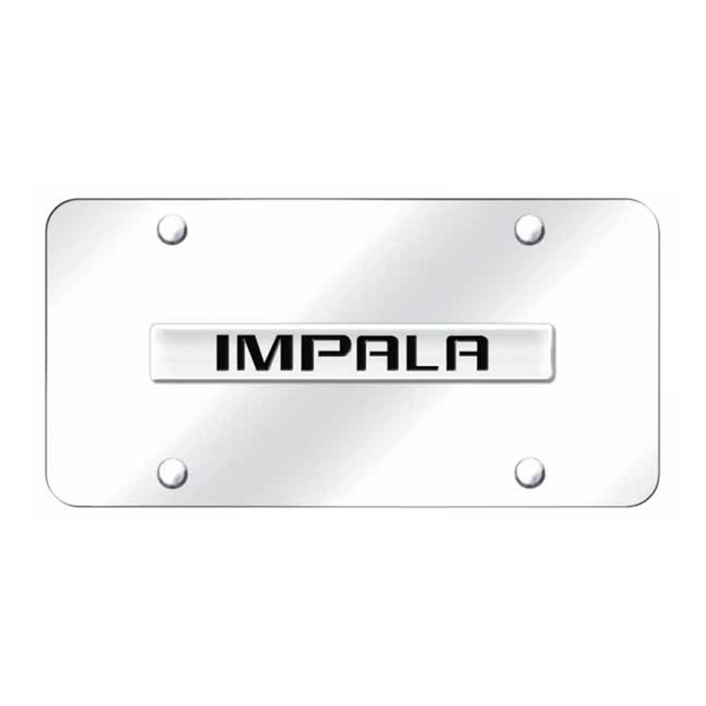 Lavender Impala Name License Plate - Chrome on Mirrored