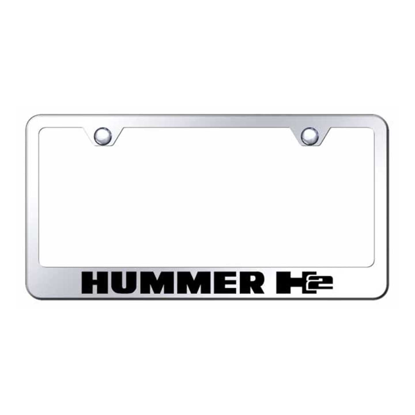 Light Gray Hummer H2 Stainless Steel Frame - Laser Etched Mirrored