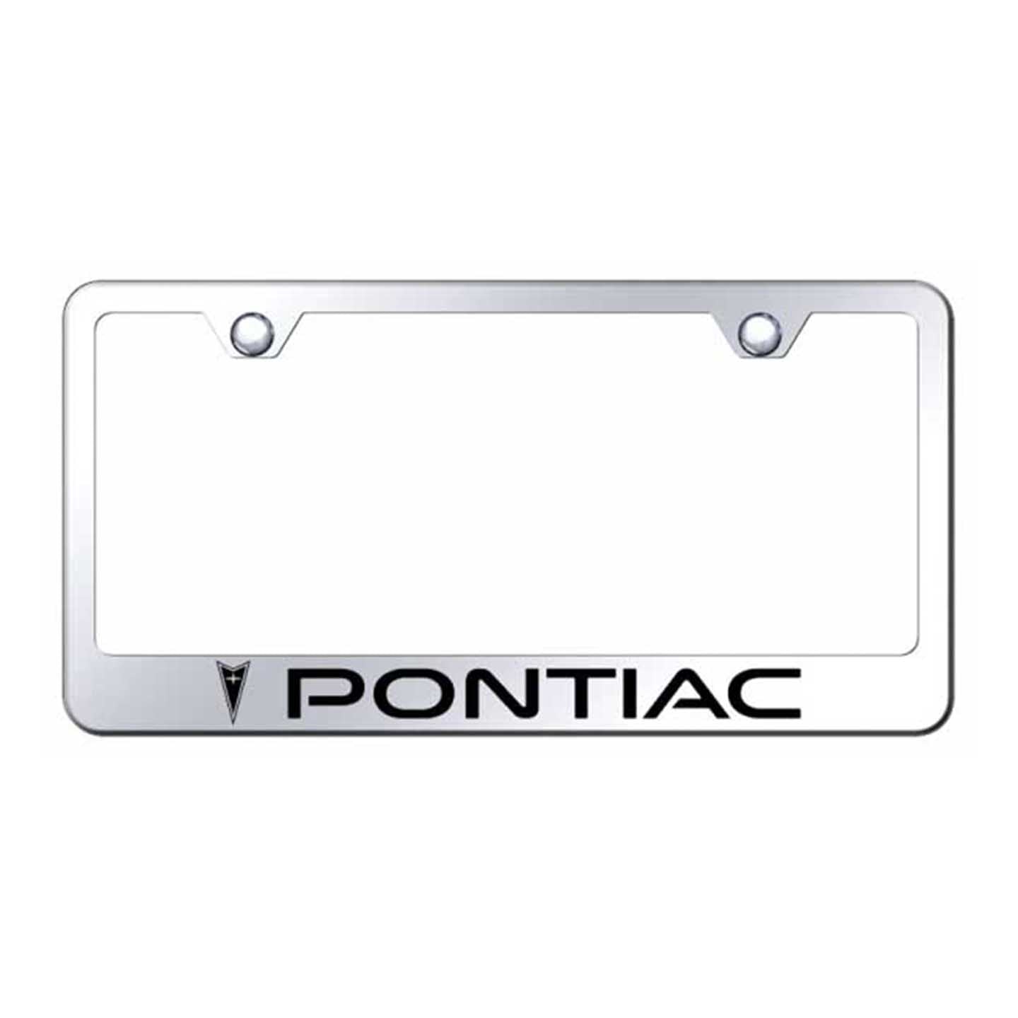 Light Gray Pontiac Stainless Steel Frame - Laser Etched Mirrored