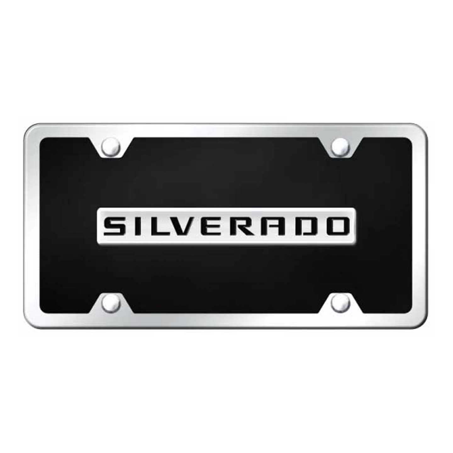 Black Silverado Name Acrylic Kit - Chrome on Black