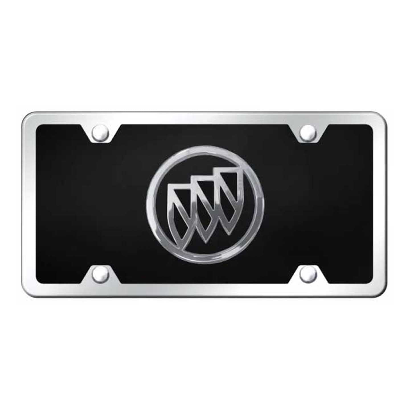 Light Gray Buick (No Fill) Acrylic Kit - Chrome on Black