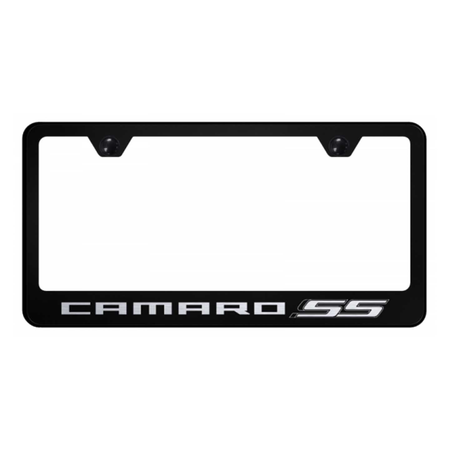 Black Camaro SS Stainless Steel Frame - Laser Etched Black