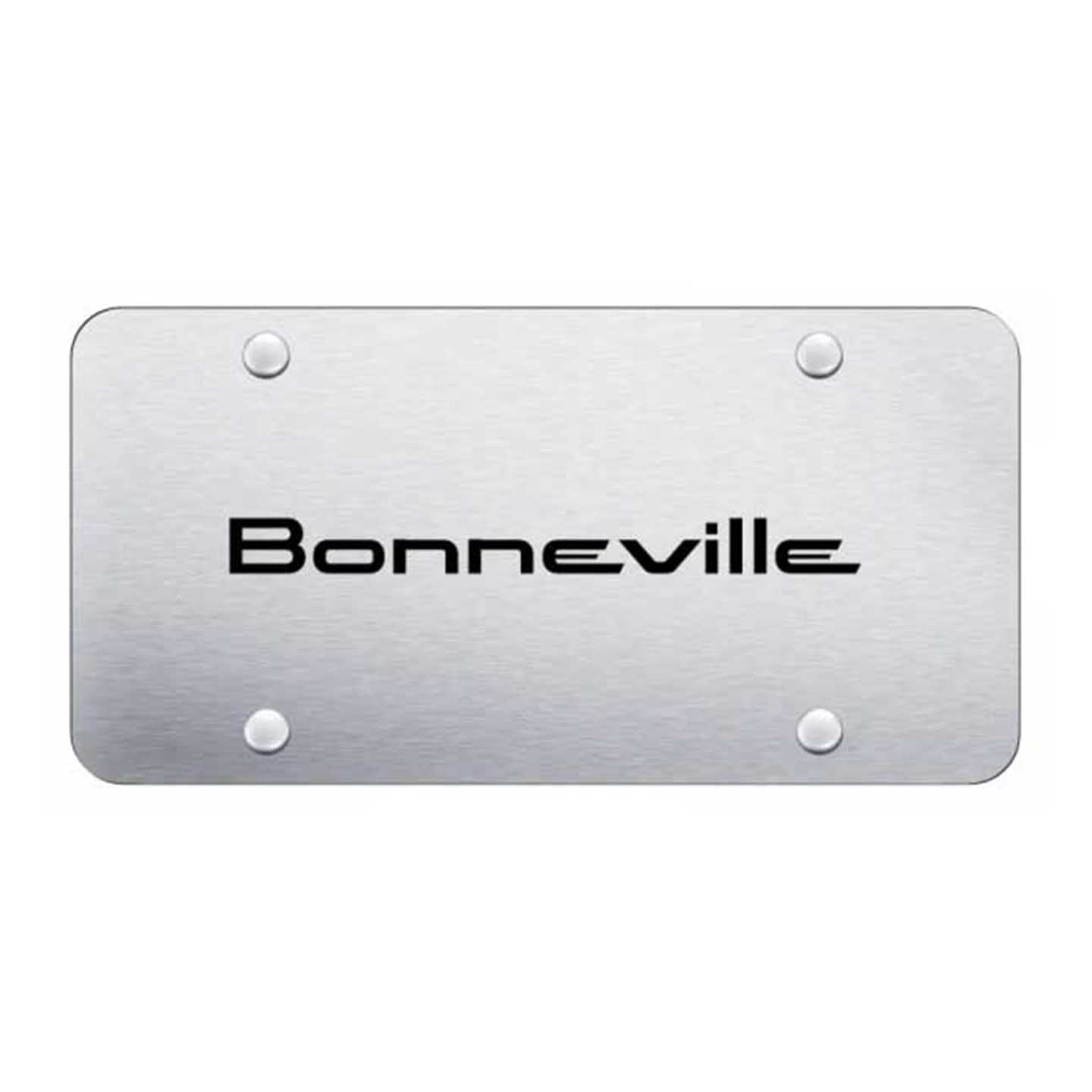Light Gray Bonneville License Plate - Laser Etched Brushed