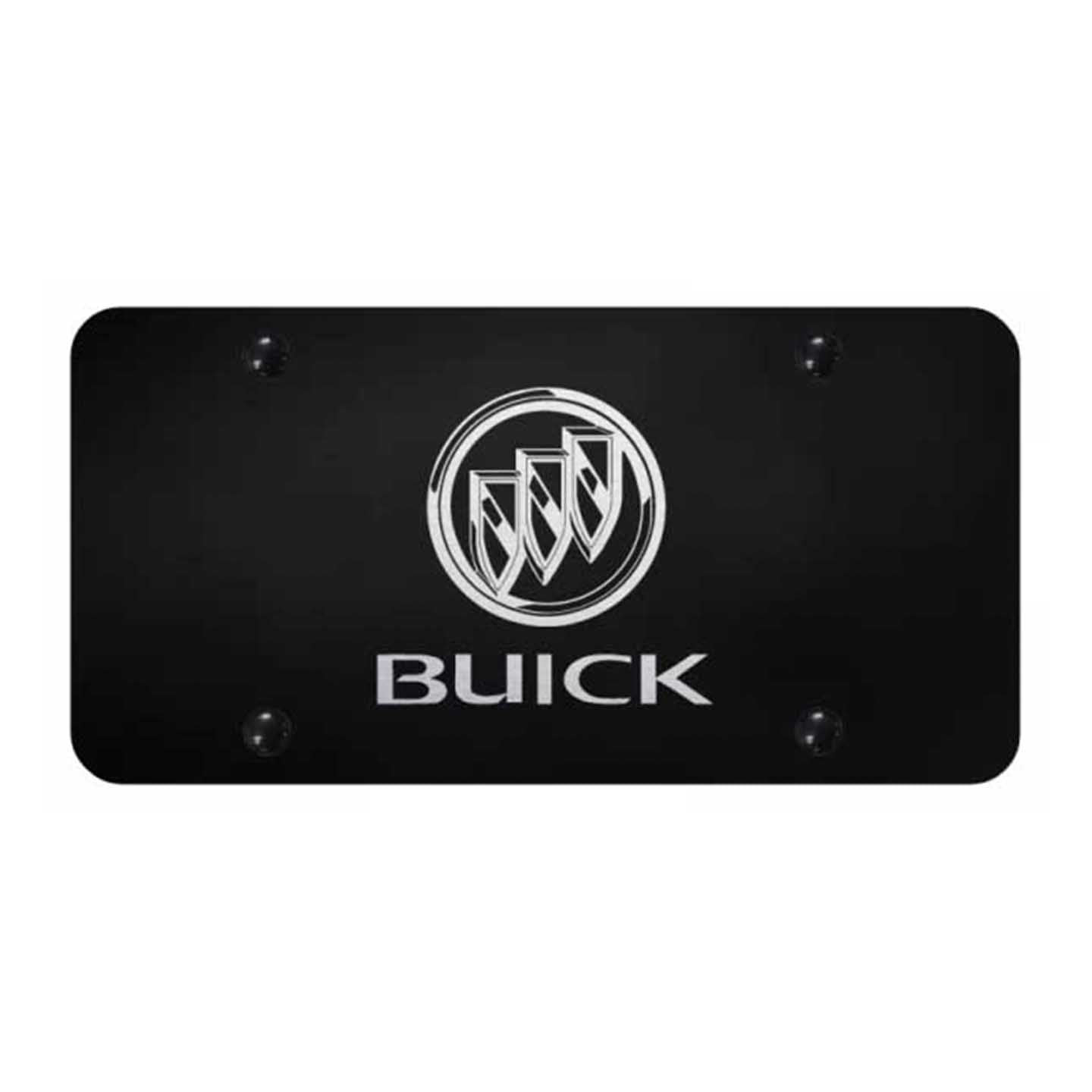 Black Buick License Plate - Laser Etched Black