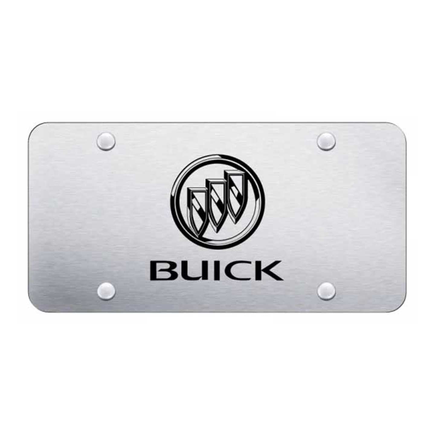 Light Gray Buick License Plate - Laser Etched Brushed