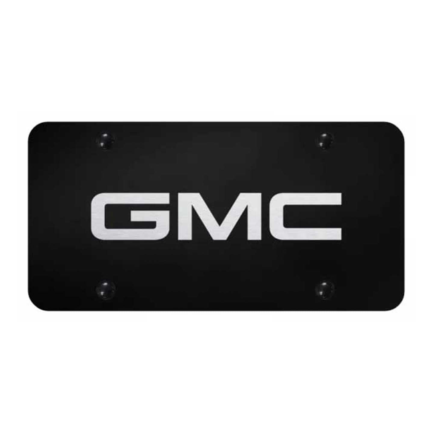 Black GMC License Plate - Laser Etched Rugged Black