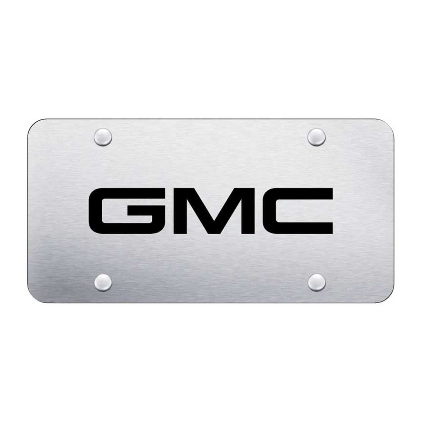 Light Gray GMC License Plate - Laser Etched Brushed