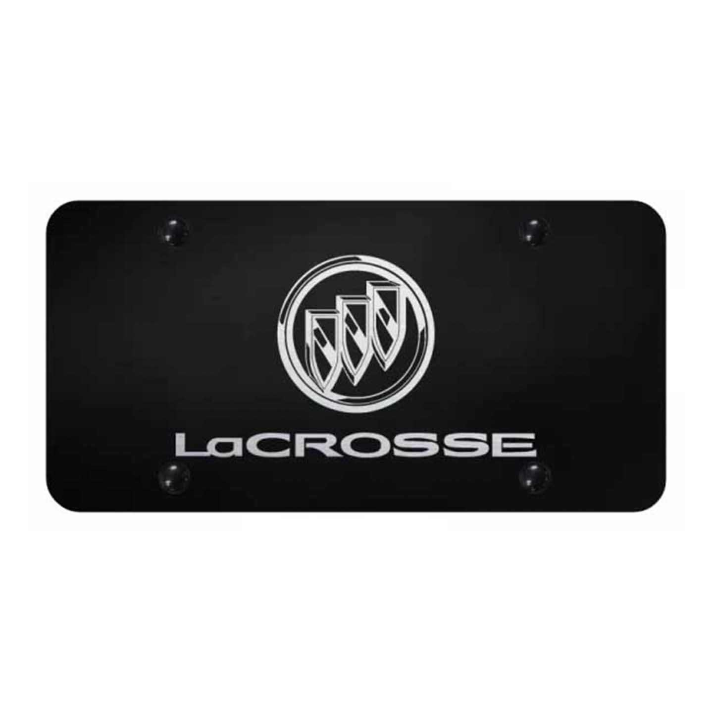 Black LaCrosse License Plate- Laser Etched Black